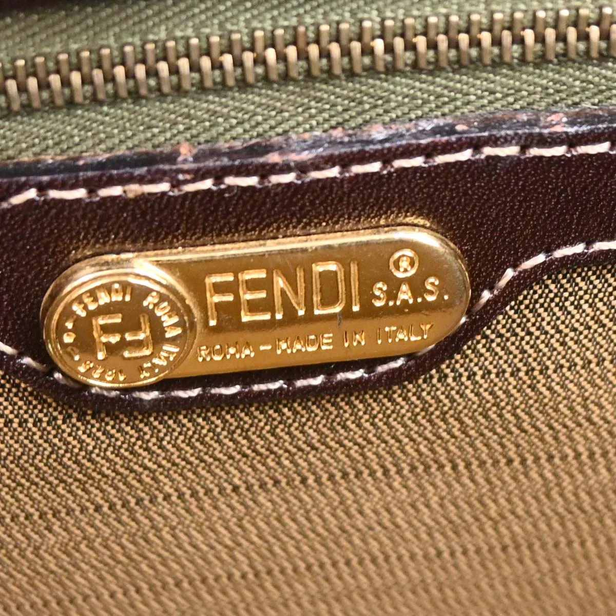 Fendi Brown Zucca 2way Shoulder Handbag - Image 9
