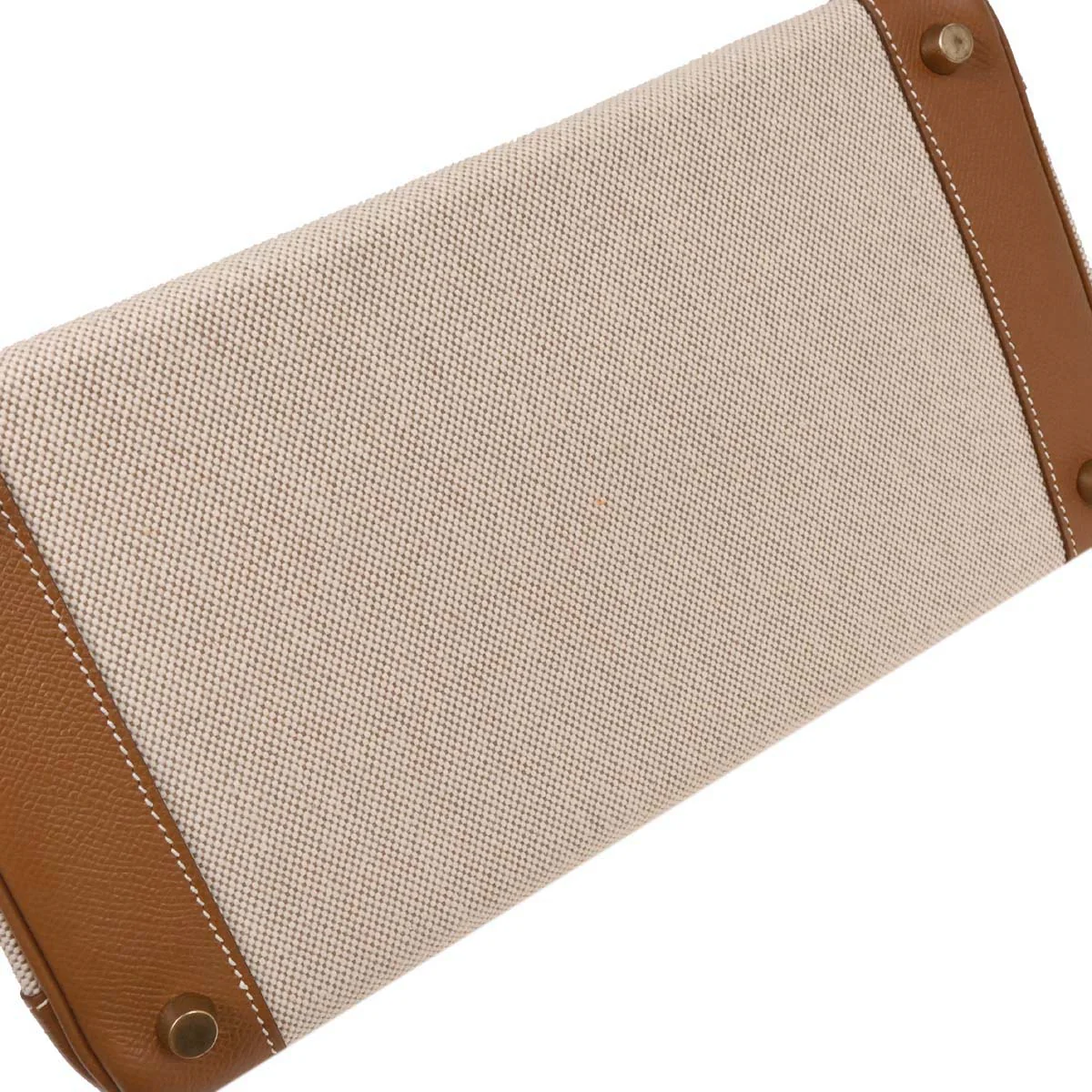 Hermes Beige Gold Toile H Courchevel Birkin 30 Handbag - Image 4