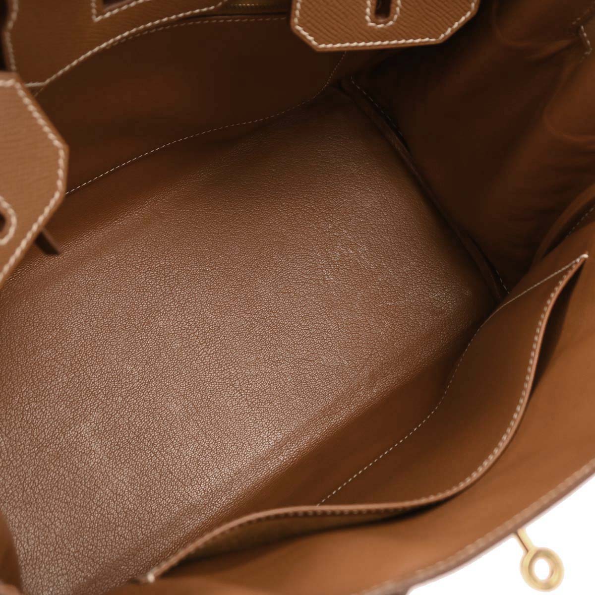 Hermes Beige Gold Toile H Courchevel Birkin 30 Handbag - Image 7
