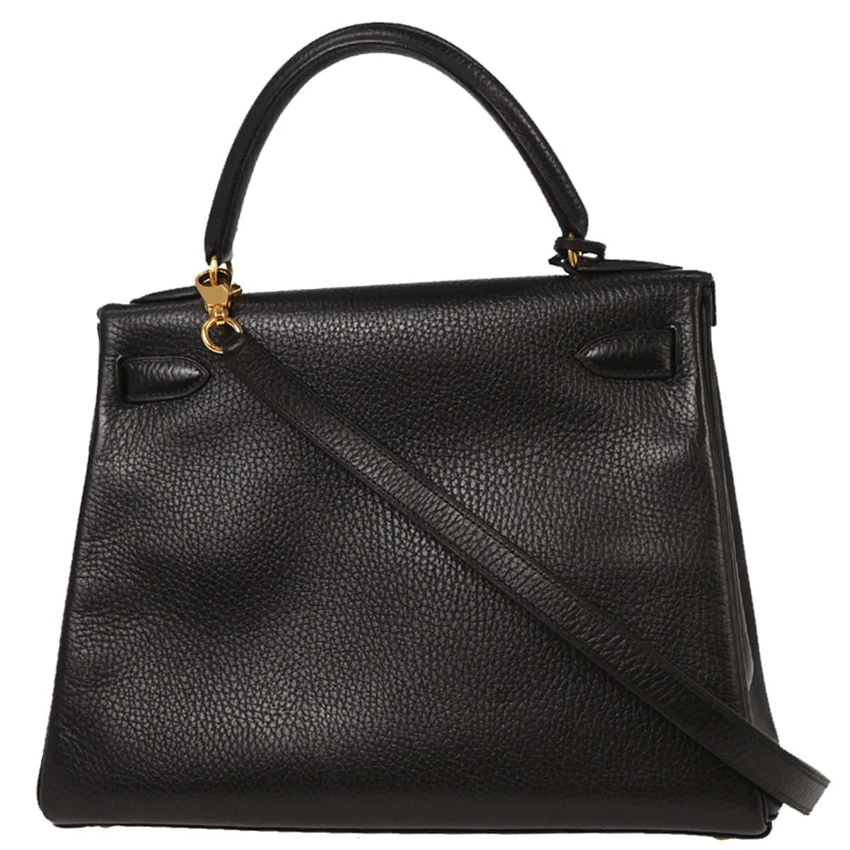 Hermes Black Ardennes Kelly 28 Retourne 2way Shoulder Handbag - Image 2