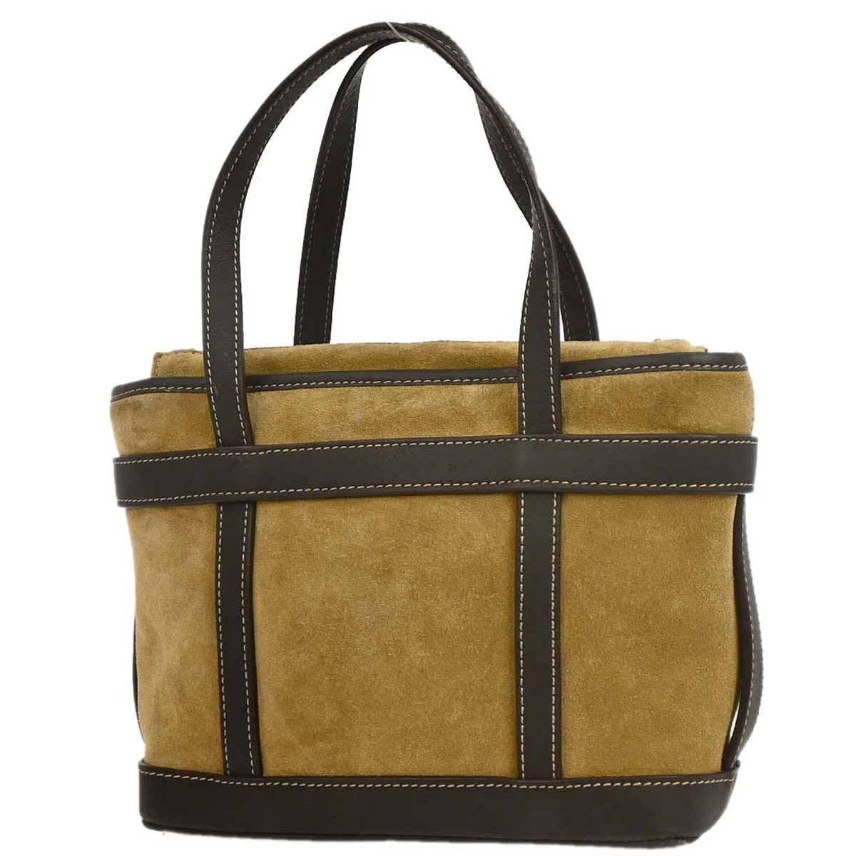 Loewe Beige Suede Tote Handbag - Image 2