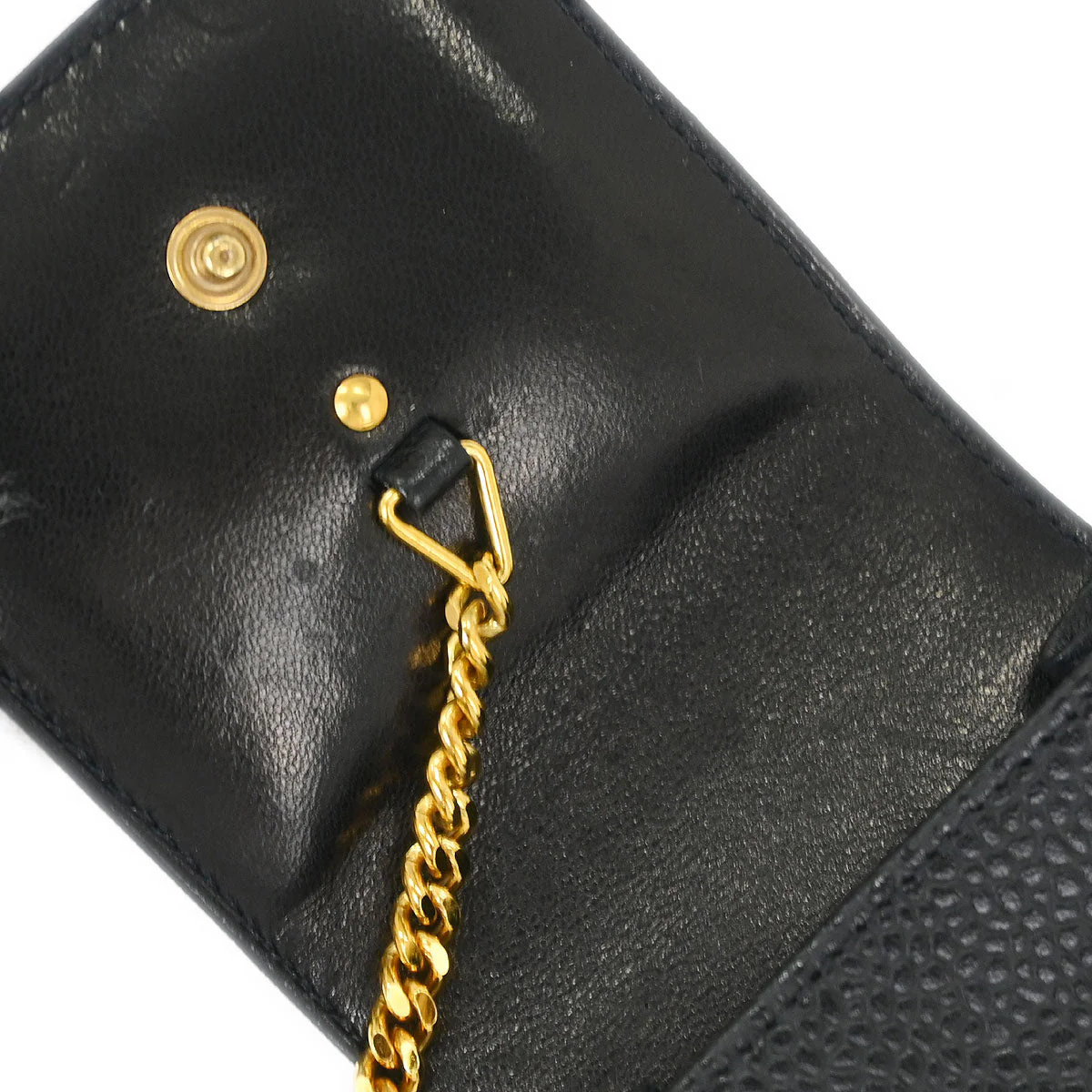 Chanel Black Caviar Cigarette Case Key Holder Small Good - Image 5