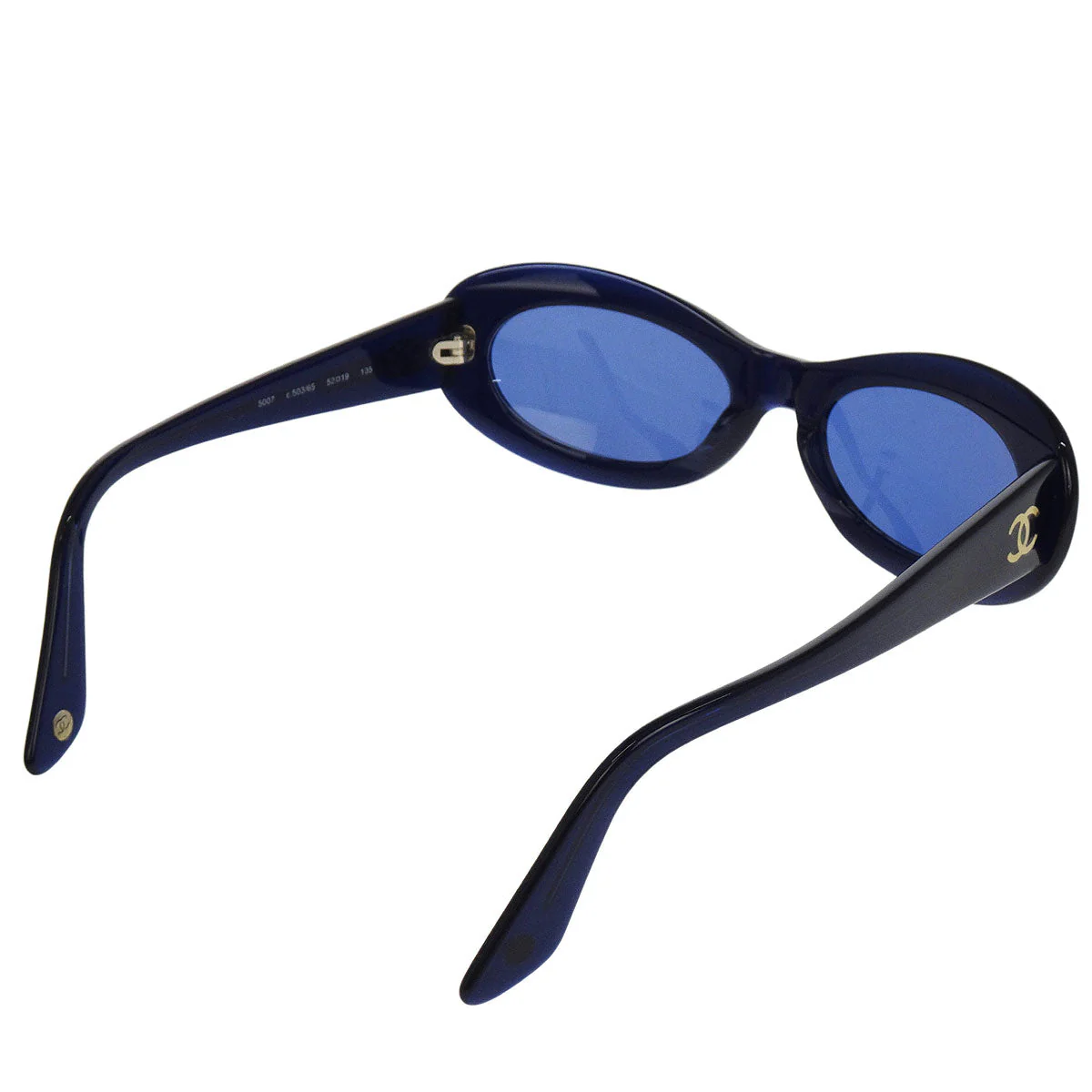 Chanel Sunglasses Eyewear Black Blue Small Good - Image 2