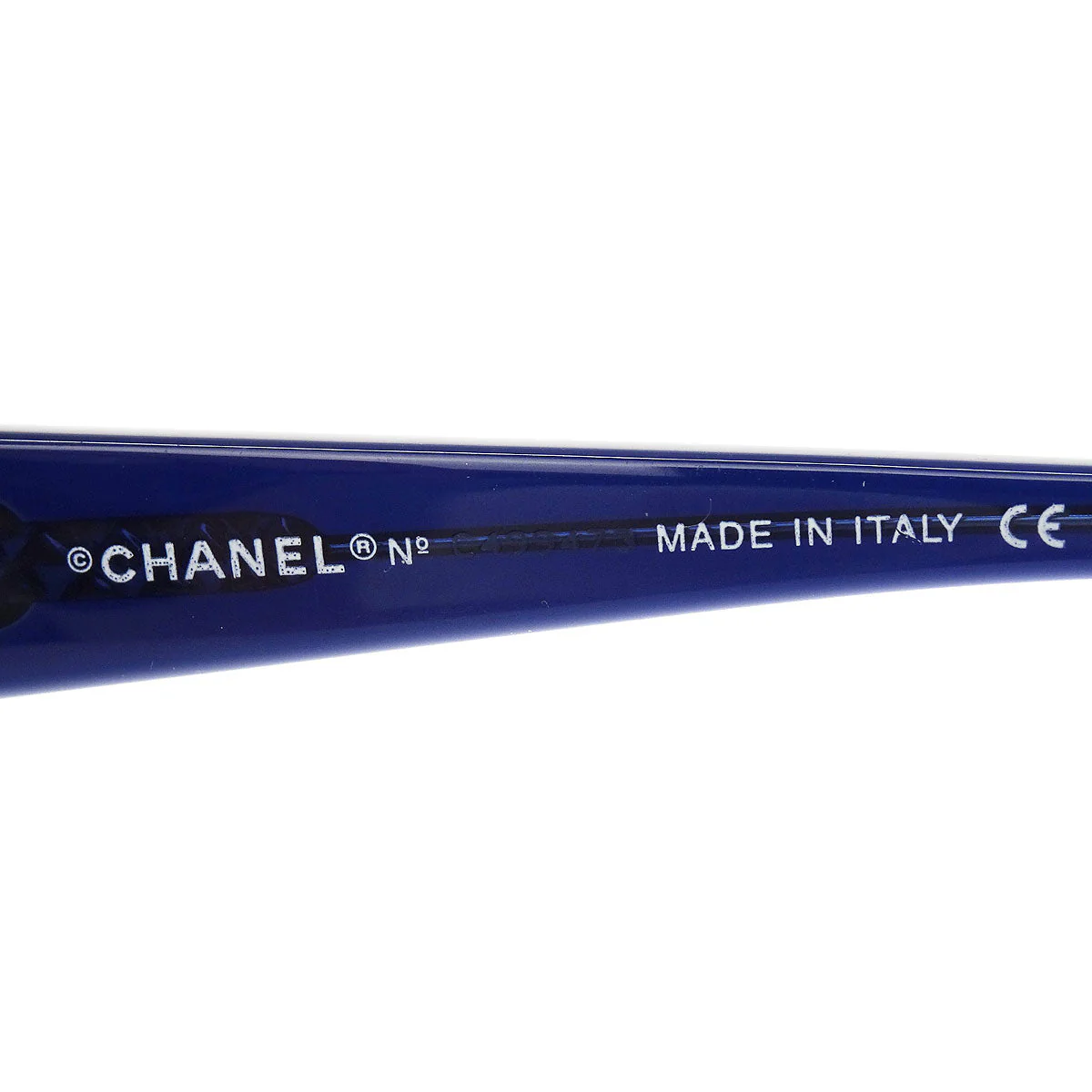 Chanel Sunglasses Eyewear Black Blue Small Good - Image 4