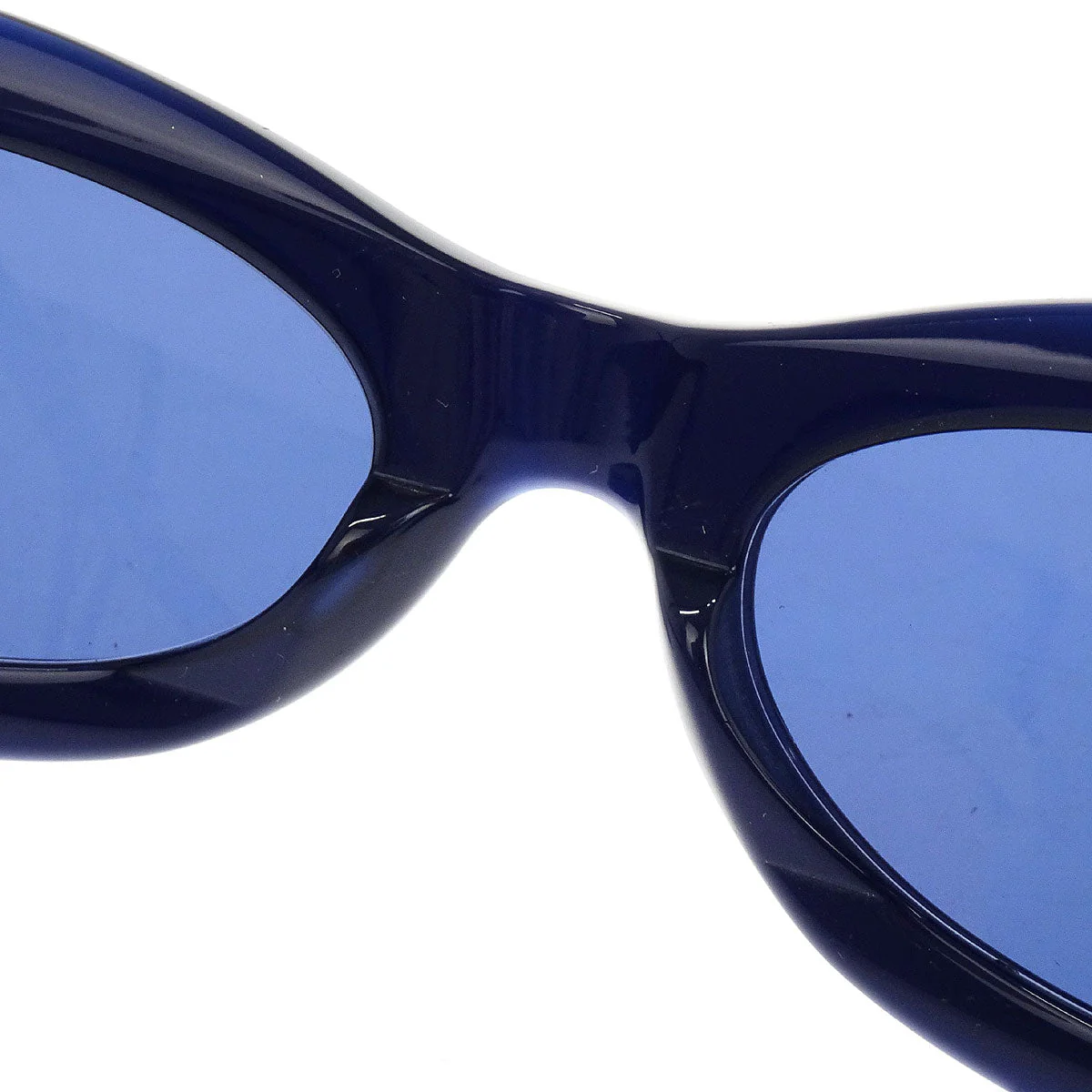 Chanel Sunglasses Eyewear Black Blue Small Good - Image 5