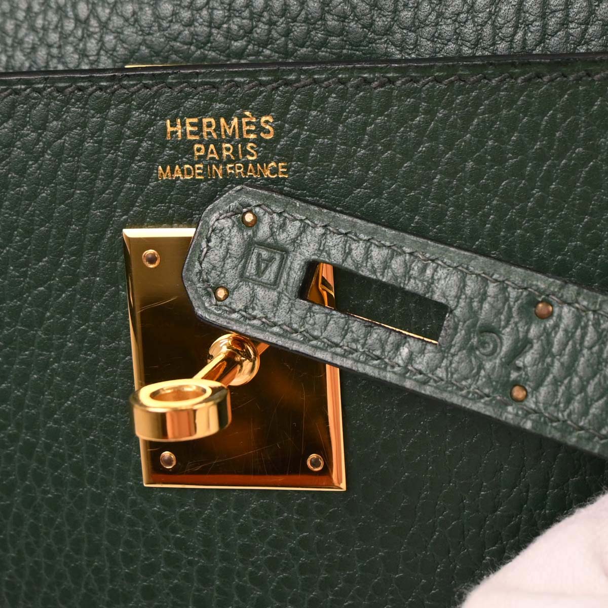 Hermes Vert Ardennes Kelly 32 Sellier Handbag - Image 10