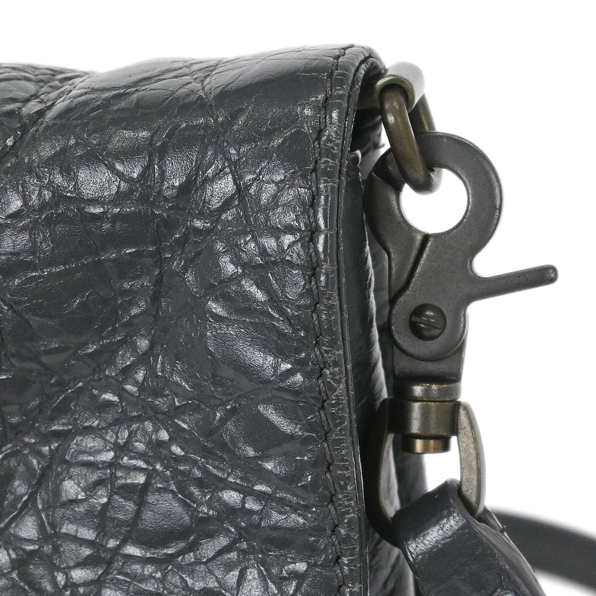 Balenciaga Gray Classic Envelope 2way Shoulder Clutch - Image 4