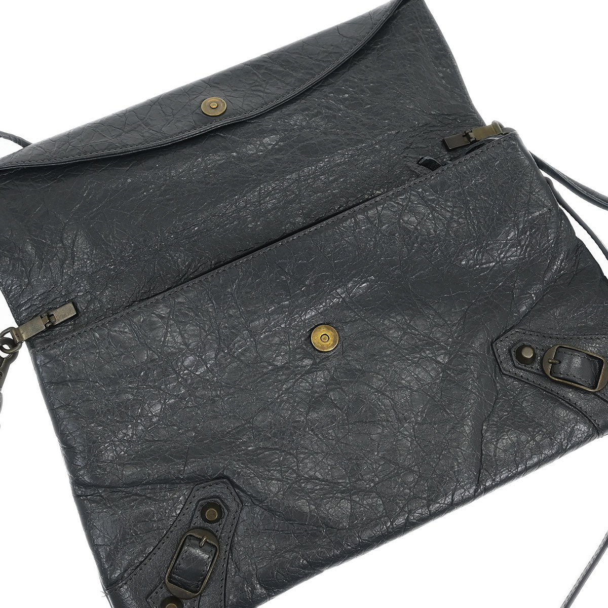 Balenciaga Gray Classic Envelope 2way Shoulder Clutch - Image 7