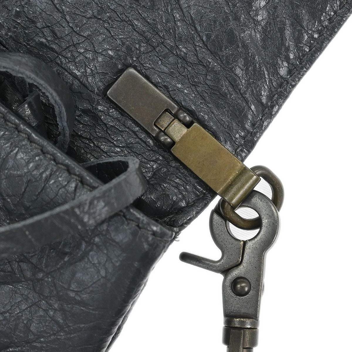 Balenciaga Gray Classic Envelope 2way Shoulder Clutch - Image 8