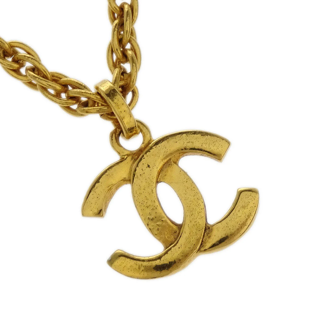 Chanel Gold CC Chain Pendant Necklace - Image 3