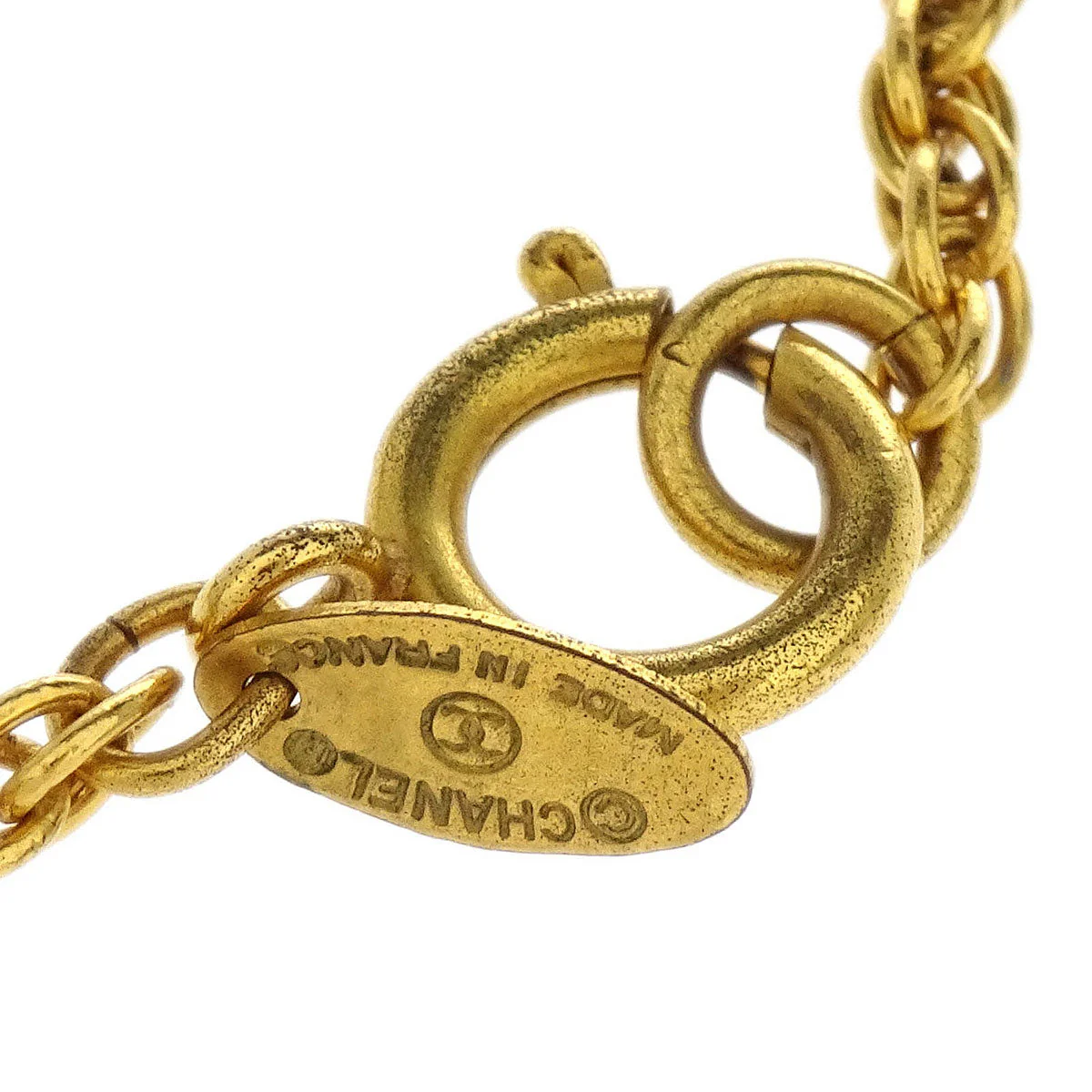 Chanel Gold CC Chain Pendant Necklace - Image 4