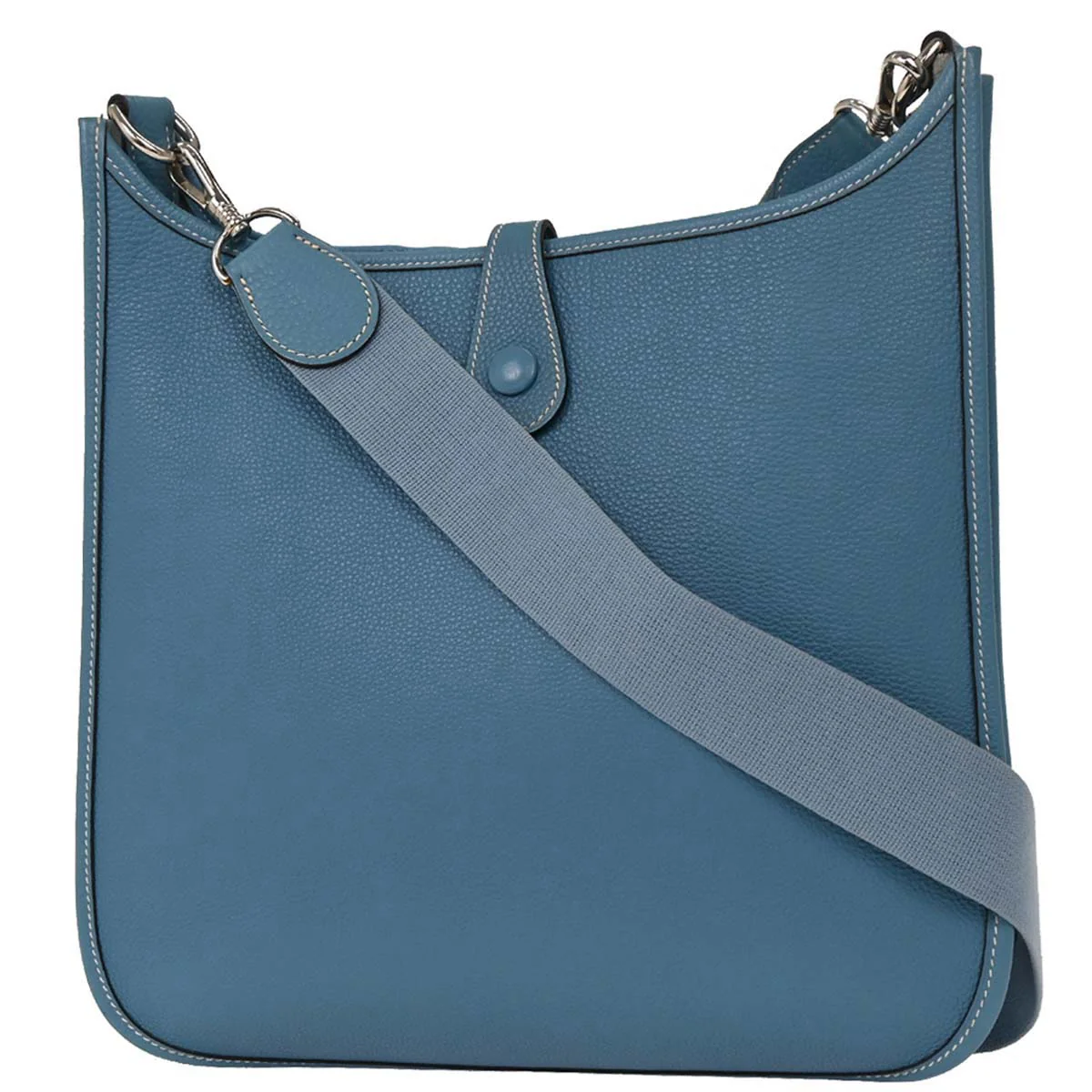 Hermes Blue Jean Togo Evelyne 1 PM Shoulder Bag - Image 2