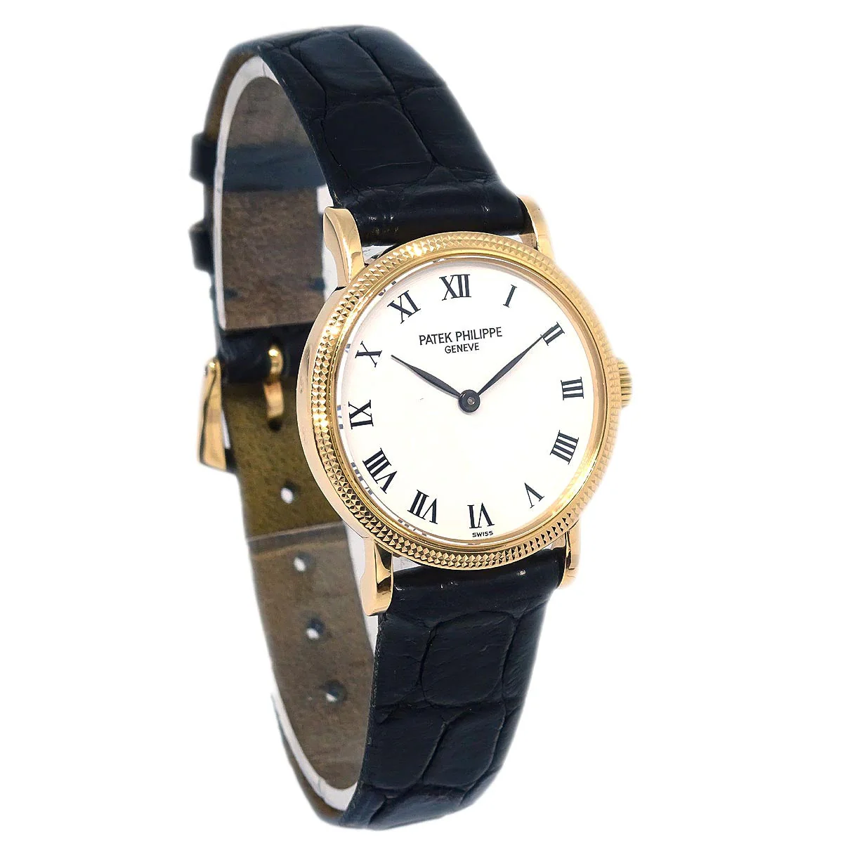 Patek Philippe * Calatrava Ref.4809 Manual-winding Watch 18K Crocodile - Image 2
