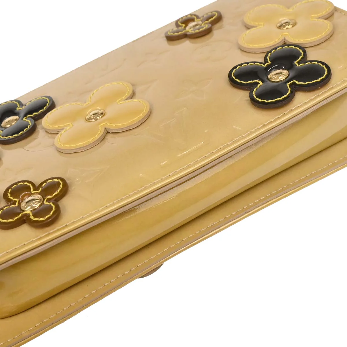 Louis Vuitton 2002 Beige Vernis Flower Lexington Handbag M92246 - Image 4
