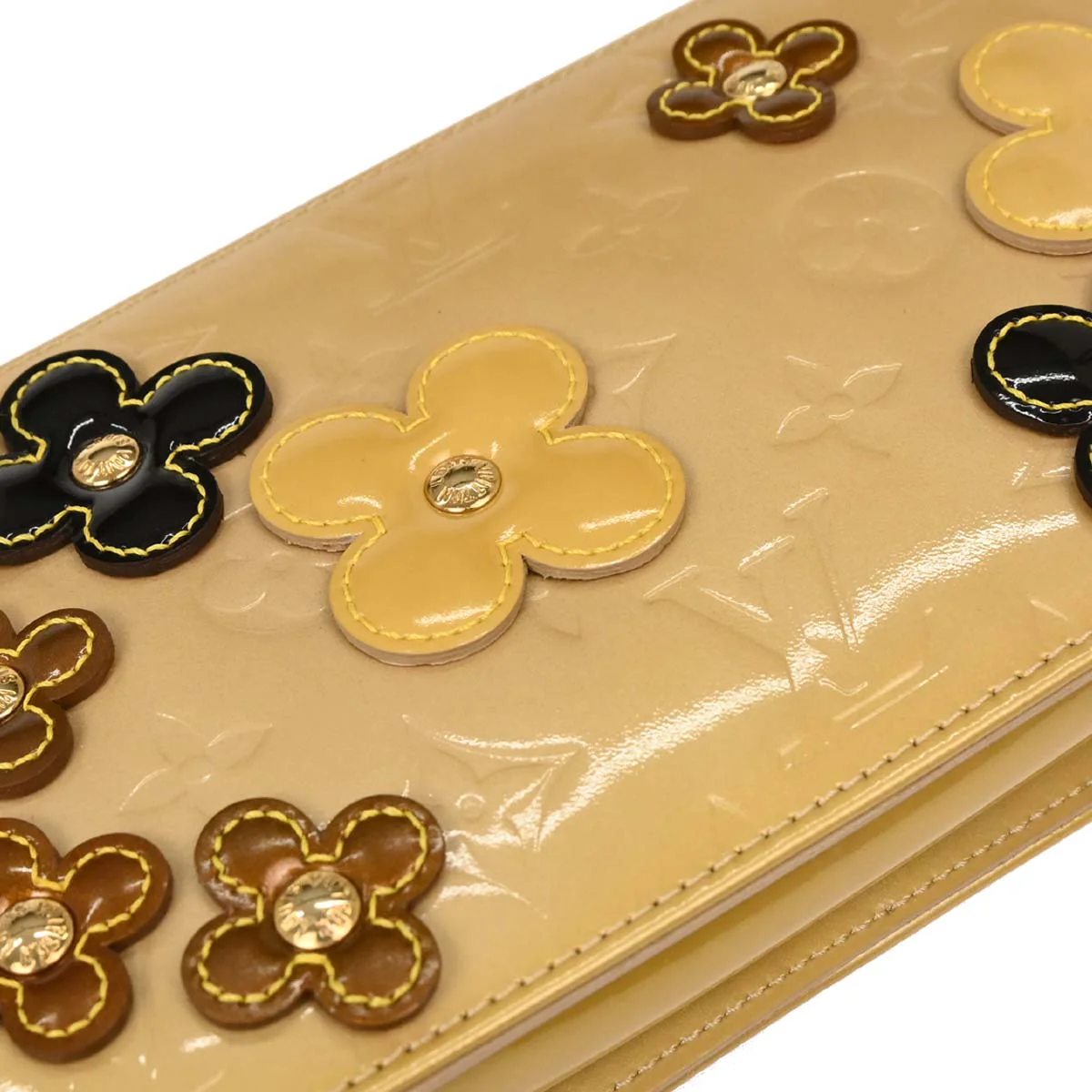 Louis Vuitton 2002 Beige Vernis Flower Lexington Handbag M92246 - Image 5