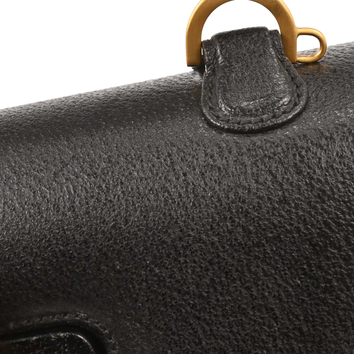 Gucci Black Pigskin Bamboo 2way Shoulder Handbag - Image 3