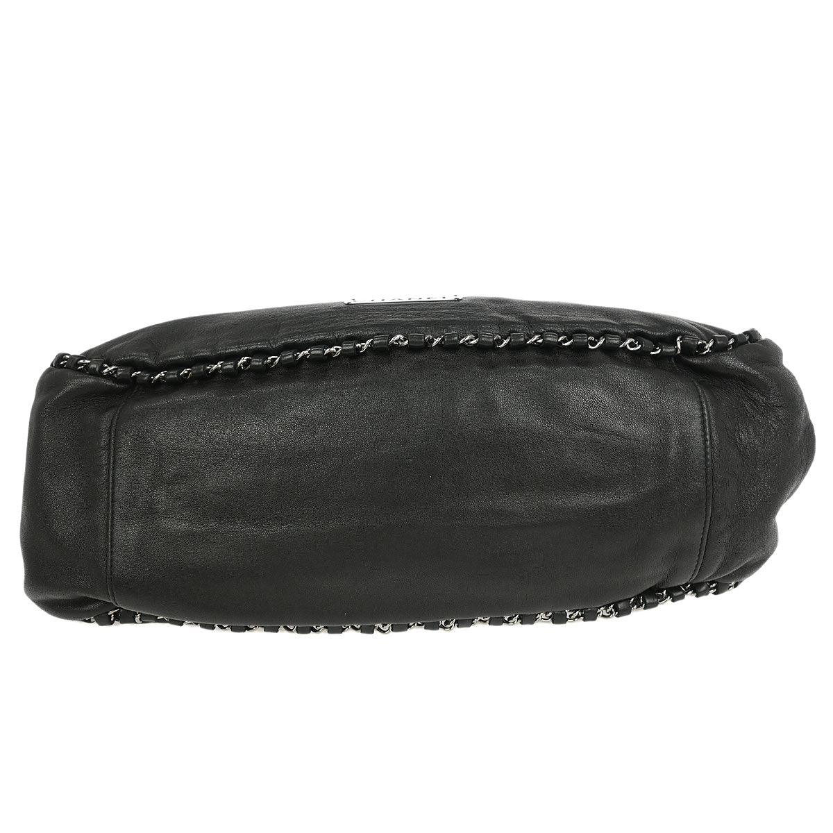 Chanel 2004-2005 Black Calfskin Around Chain Hobo Handbag - Image 3