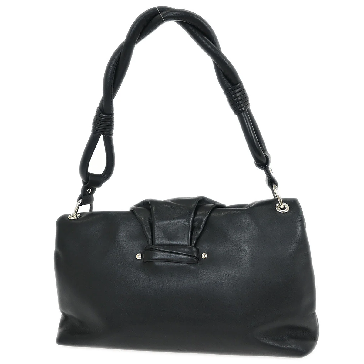Christian Dior Black Lambskin Demi Lune Handbag - Image 2