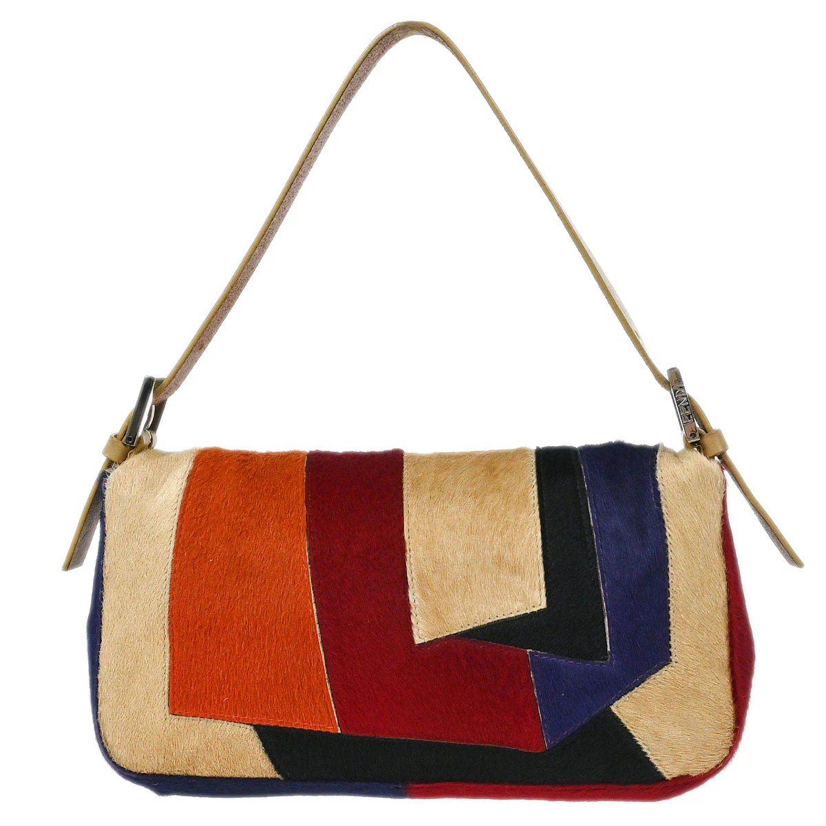 Fendi * Beige Pony Hair Baguette Handbag - Image 2
