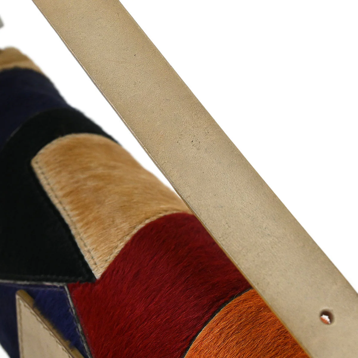 Fendi * Beige Pony Hair Baguette Handbag - Image 5