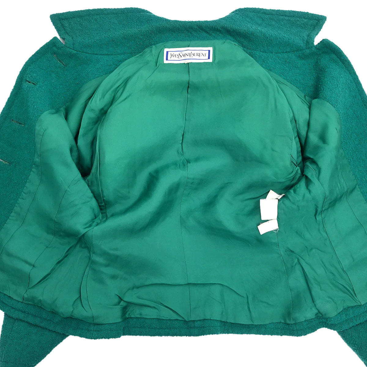 Yves Saint Laurent Single Breasted Jacket Green #L - Image 6