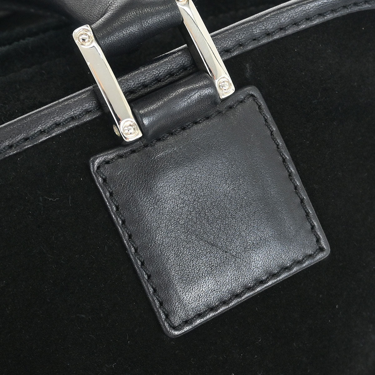 Loewe Black Suede Amazona 28 Handbag - Image 7
