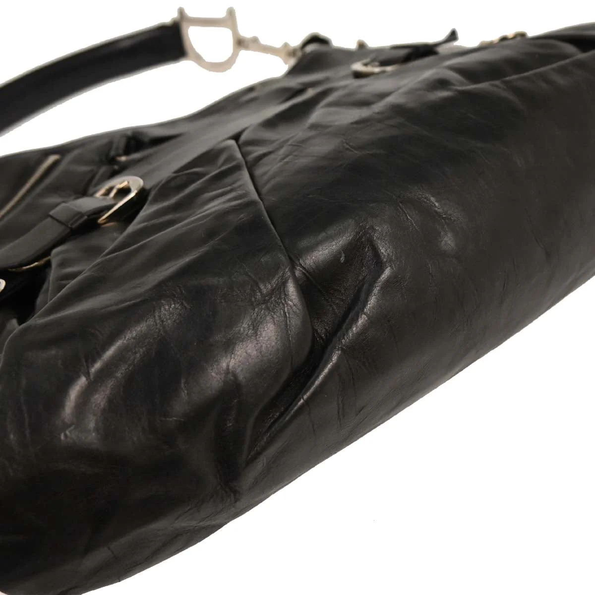 Christian Dior 2004 Black Leather Corset Handbag - Image 3