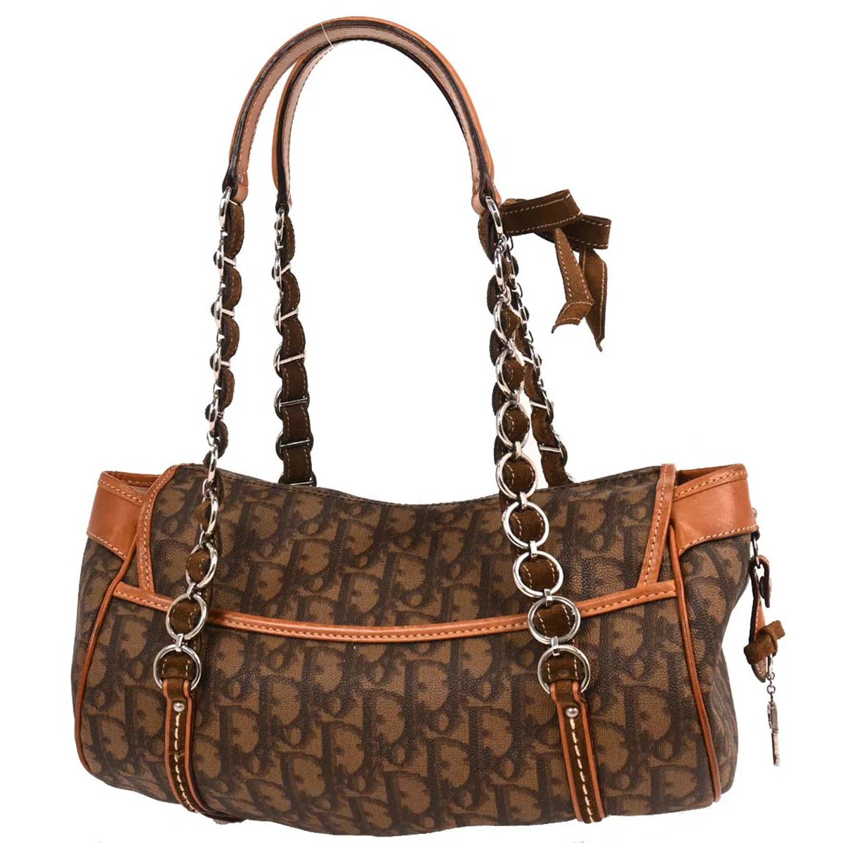Christian Dior 2006 Brown PVC Trotter Romantic Handbag - Image 2