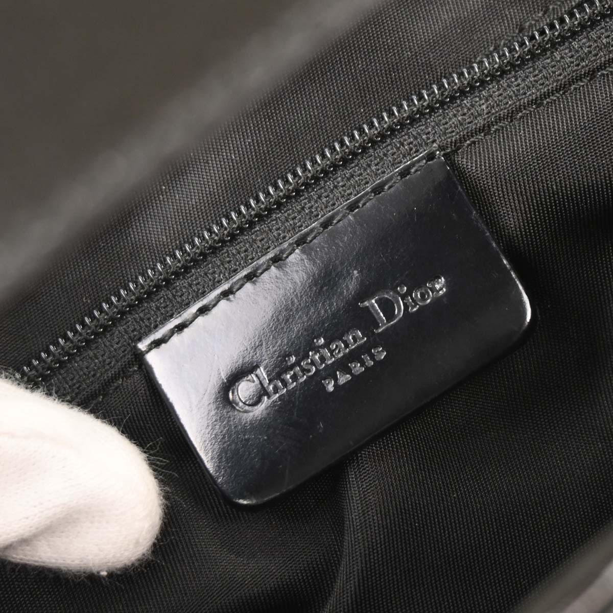 Christian Dior 2000 Black Patent Leather Double Saddle Handbag - Image 7