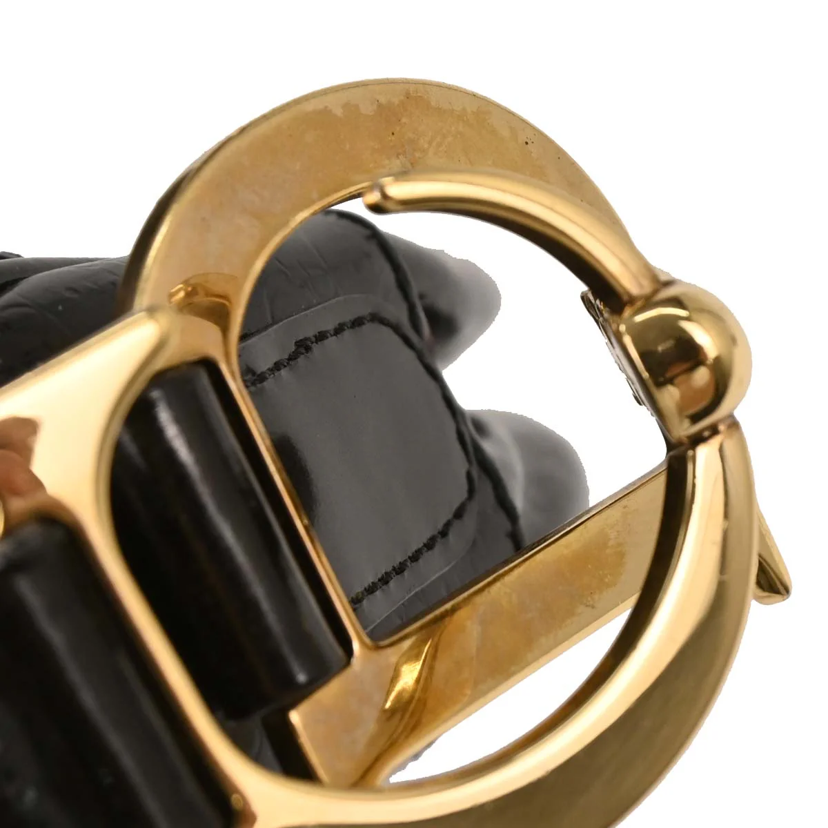 Christian Dior 2000 Black Patent Leather Double Saddle Handbag - Image 9
