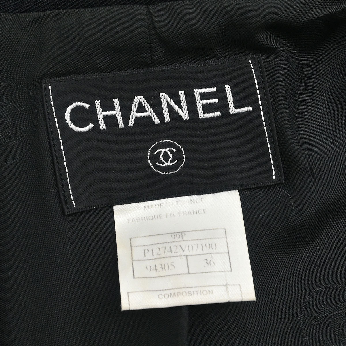 Chanel Single Breasted Jacket Black #36 - Image 9
