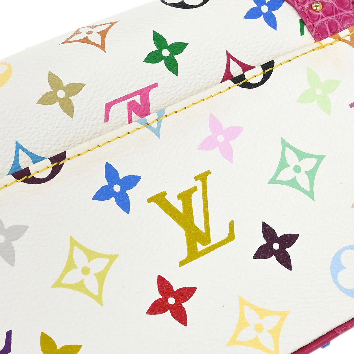 Louis Vuitton * Pink Multicolor Crocodile Marilyn M40450 - Image 5