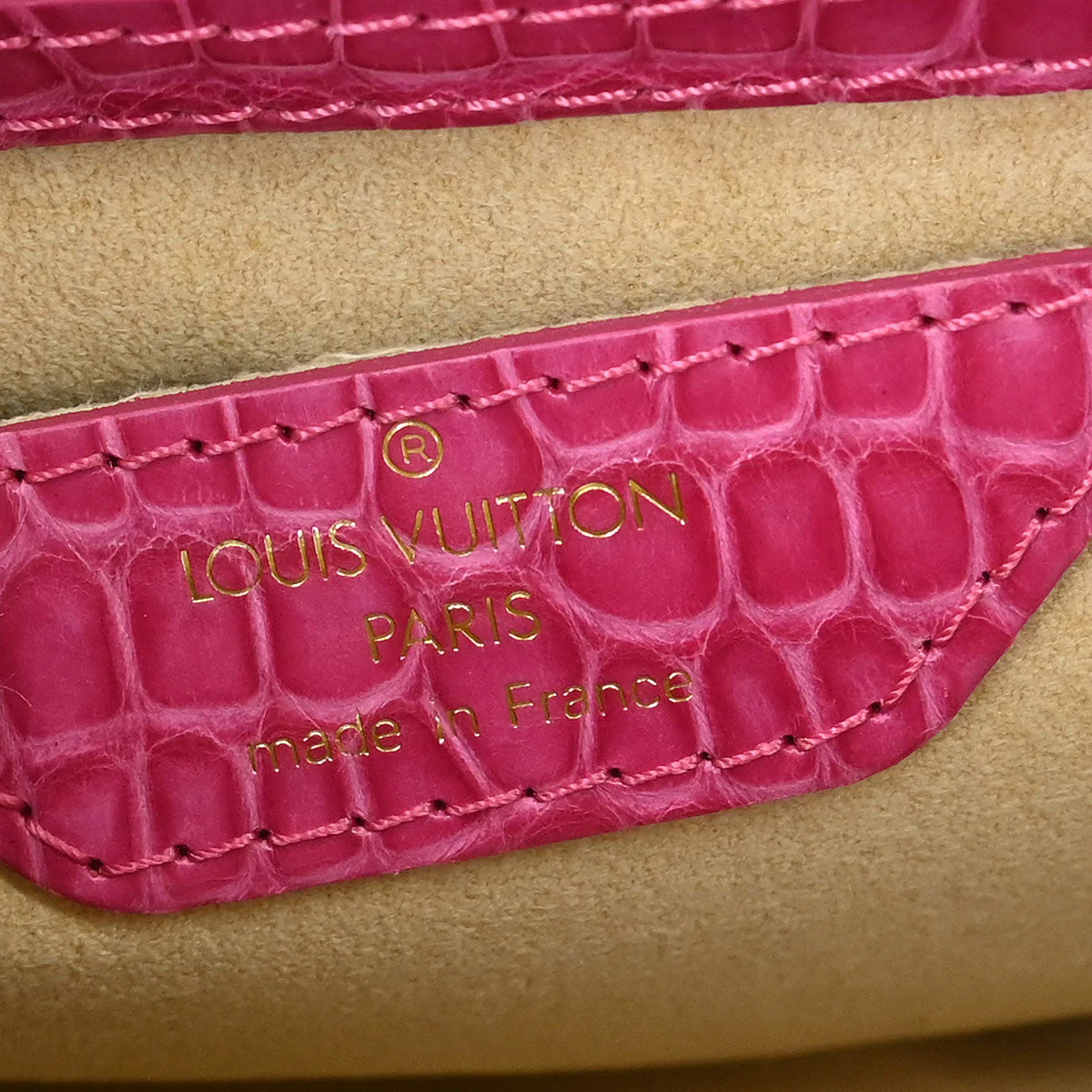 Louis Vuitton * Pink Multicolor Crocodile Marilyn M40450 - Image 9