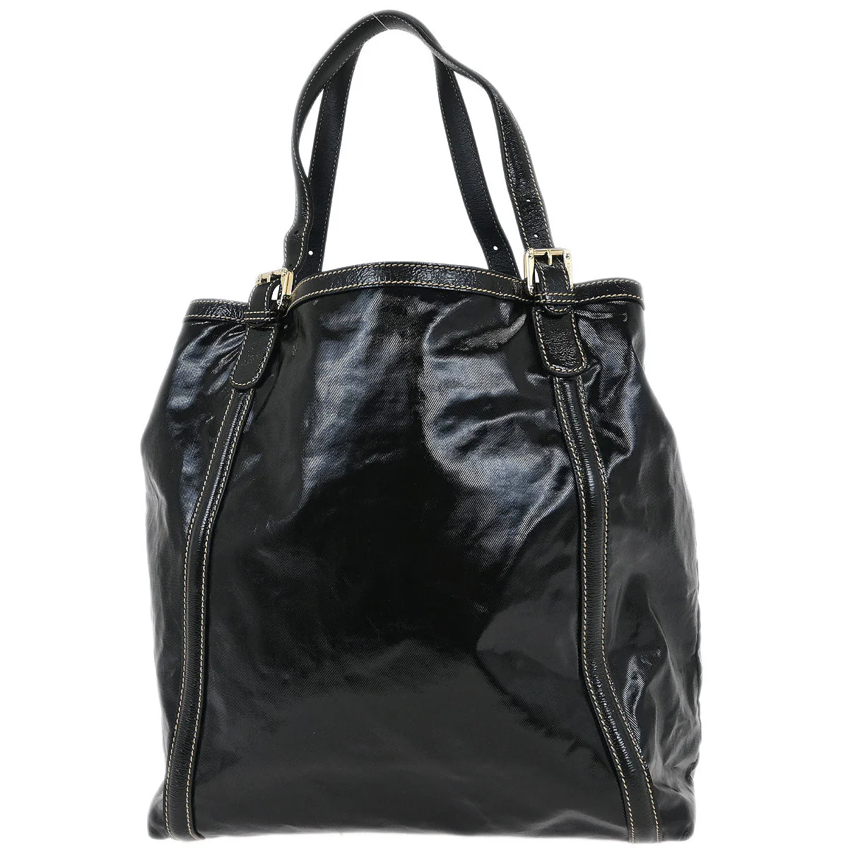 Gucci Black PVC Britt Tote Handbag - Image 2