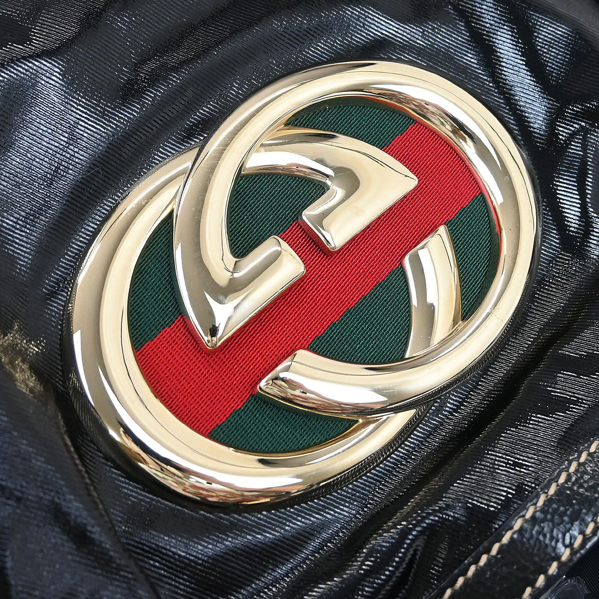 Gucci Black PVC Britt Tote Handbag - Image 4