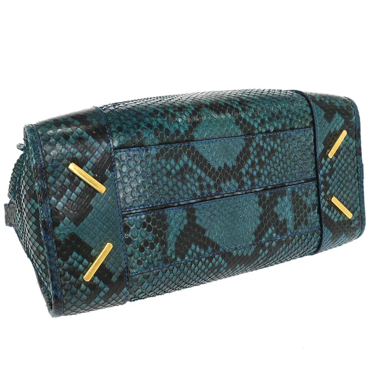 Loewe * Green Python Amazona 28 Handbag - Image 4