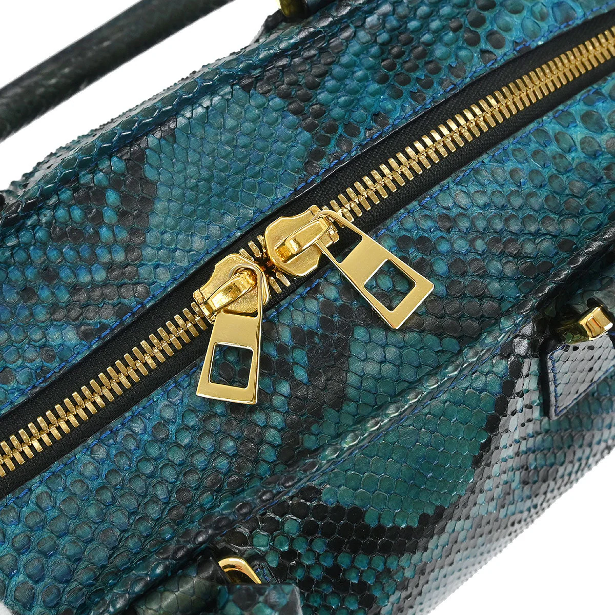 Loewe * Green Python Amazona 28 Handbag - Image 5
