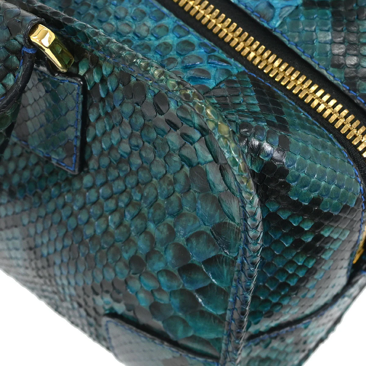 Loewe * Green Python Amazona 28 Handbag - Image 6