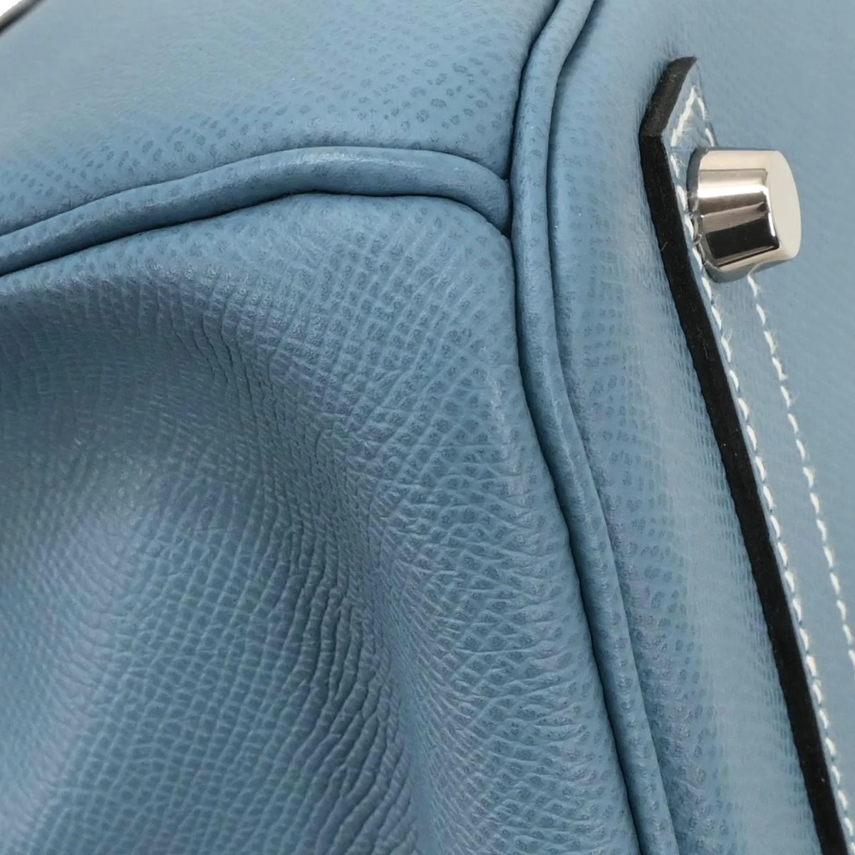 Hermes Blue Jean Courchevel Birkin 30 Handbag - Image 4