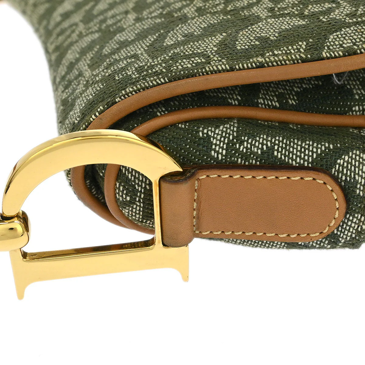 Christian Dior Green Trotter Double Saddle Handbag - Image 3