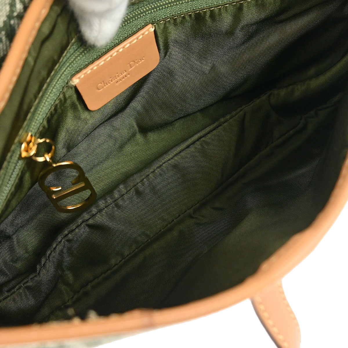 Christian Dior Green Trotter Double Saddle Handbag - Image 9