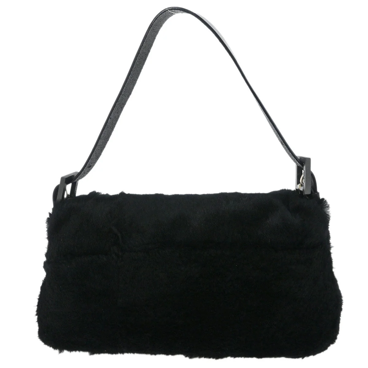 Fendi * Black Fur Baguette Handbag - Image 2