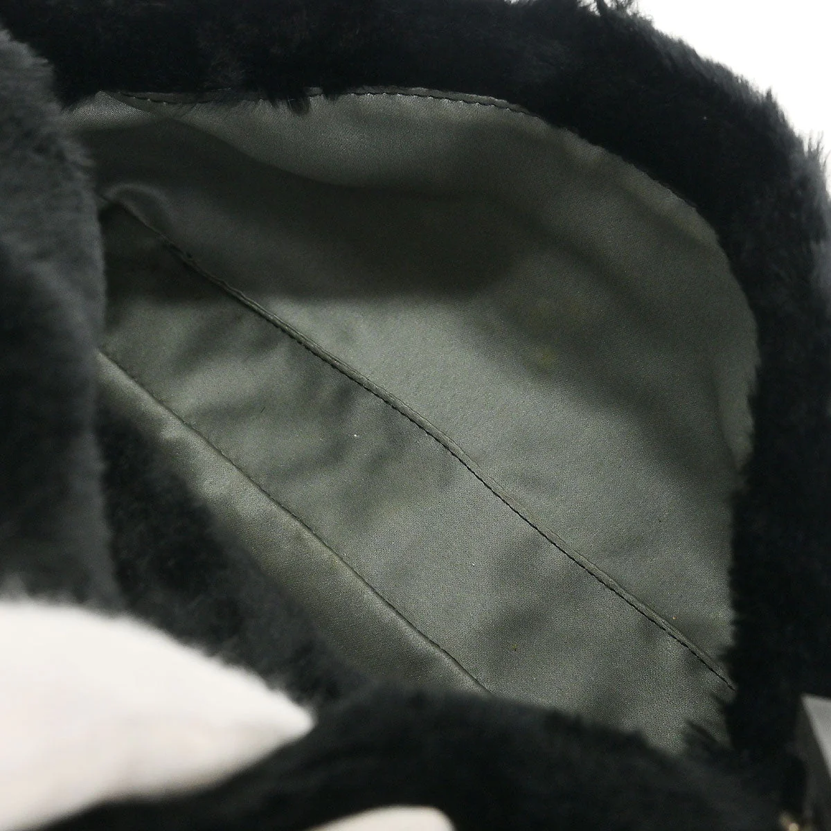 Fendi * Black Fur Baguette Handbag - Image 7