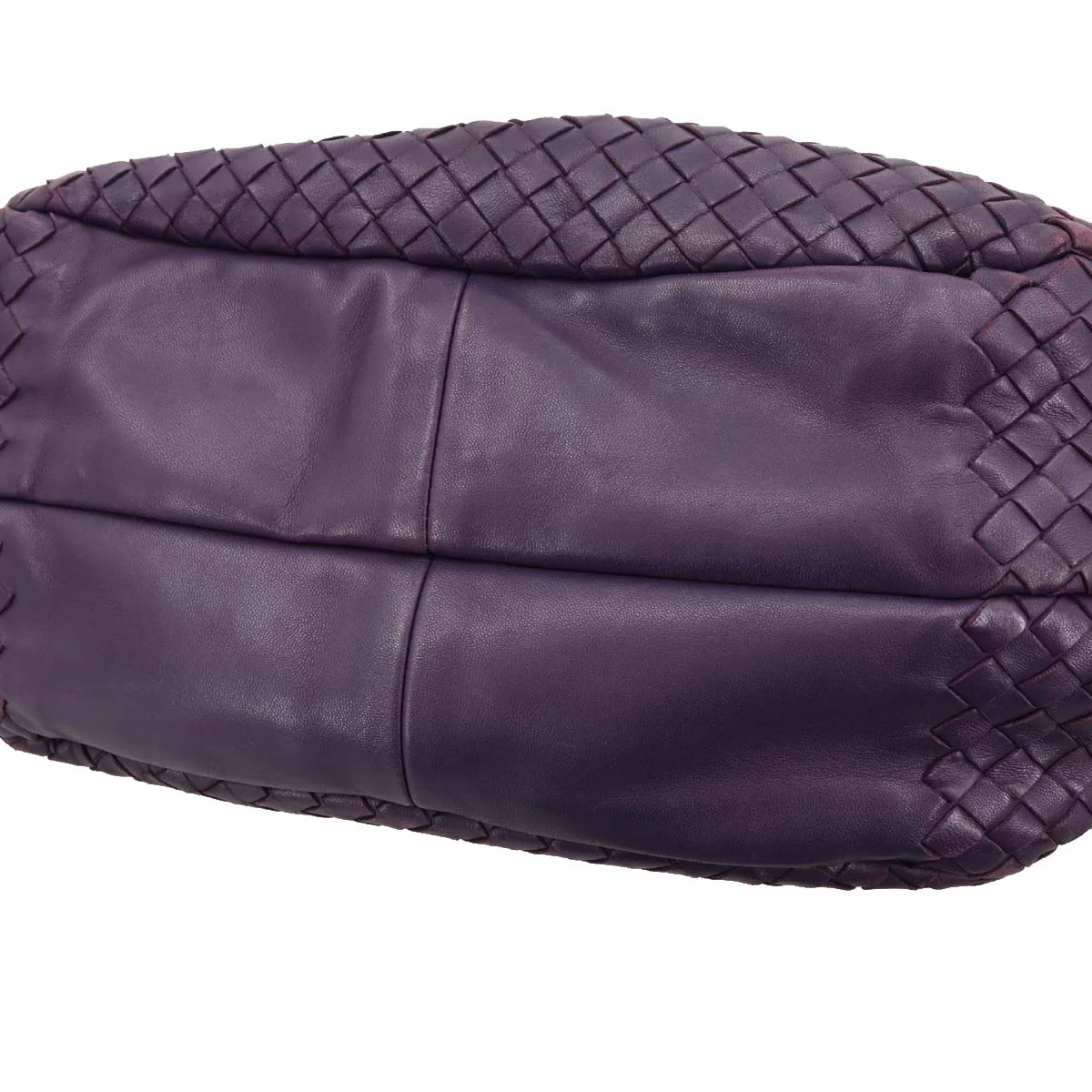Bottega Veneta Purple Lambskin Intrecciato Tote Bag - Image 3