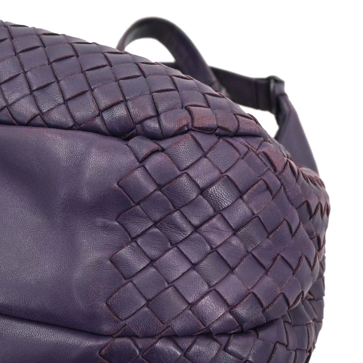 Bottega Veneta Purple Lambskin Intrecciato Tote Bag - Image 4