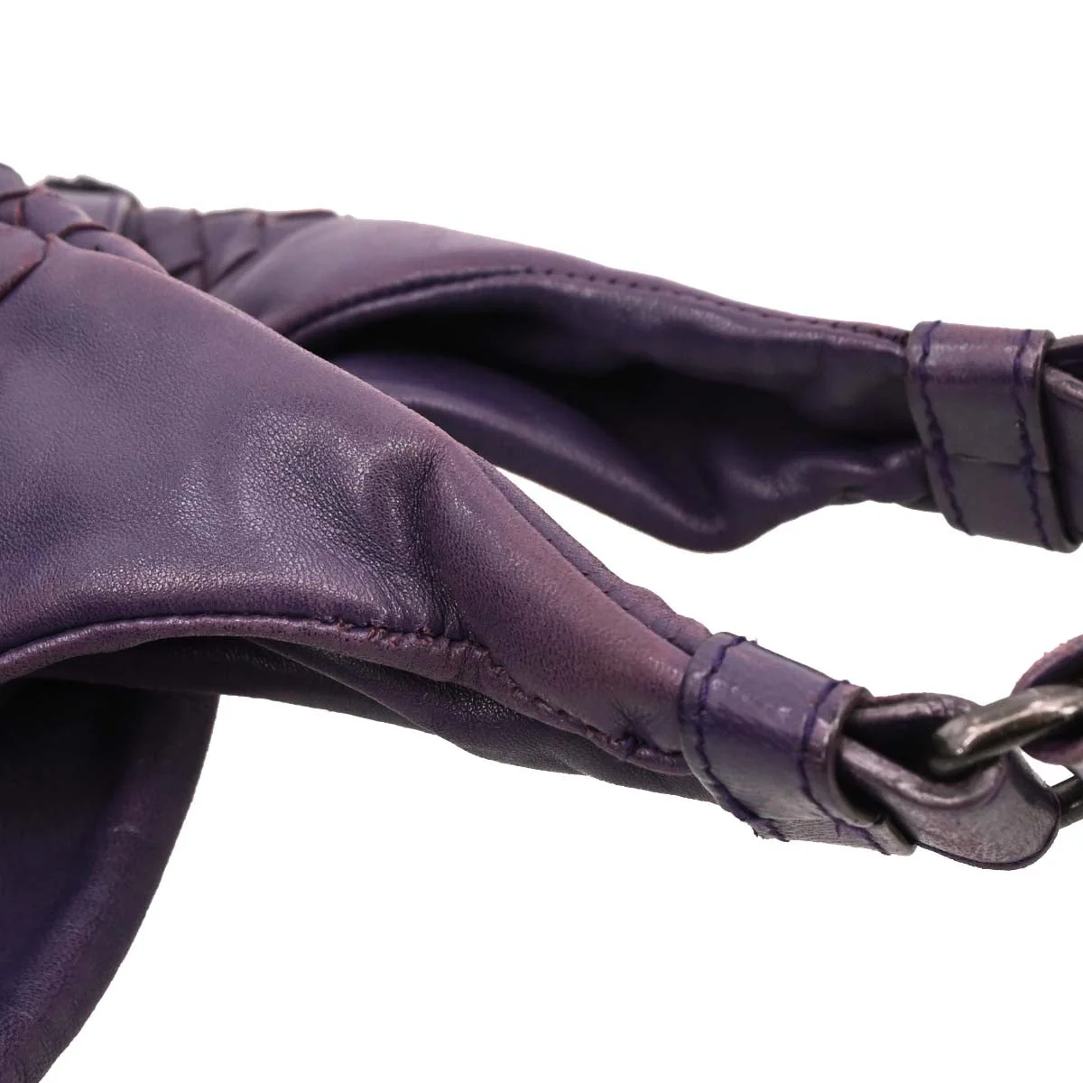 Bottega Veneta Purple Lambskin Intrecciato Tote Bag - Image 5