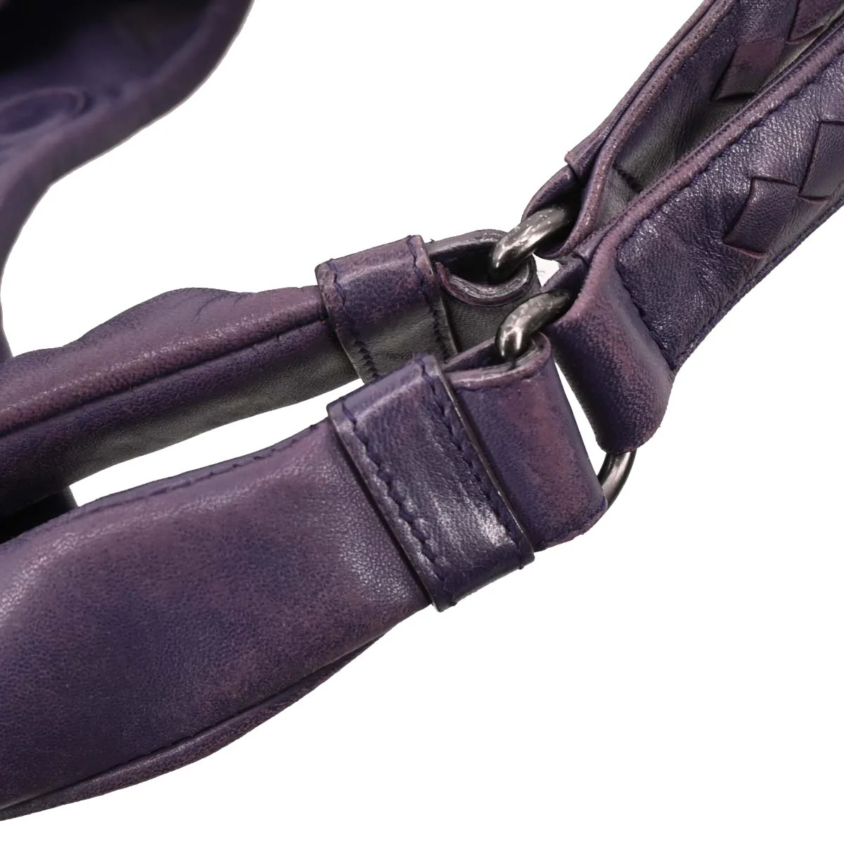 Bottega Veneta Purple Lambskin Intrecciato Tote Bag - Image 6