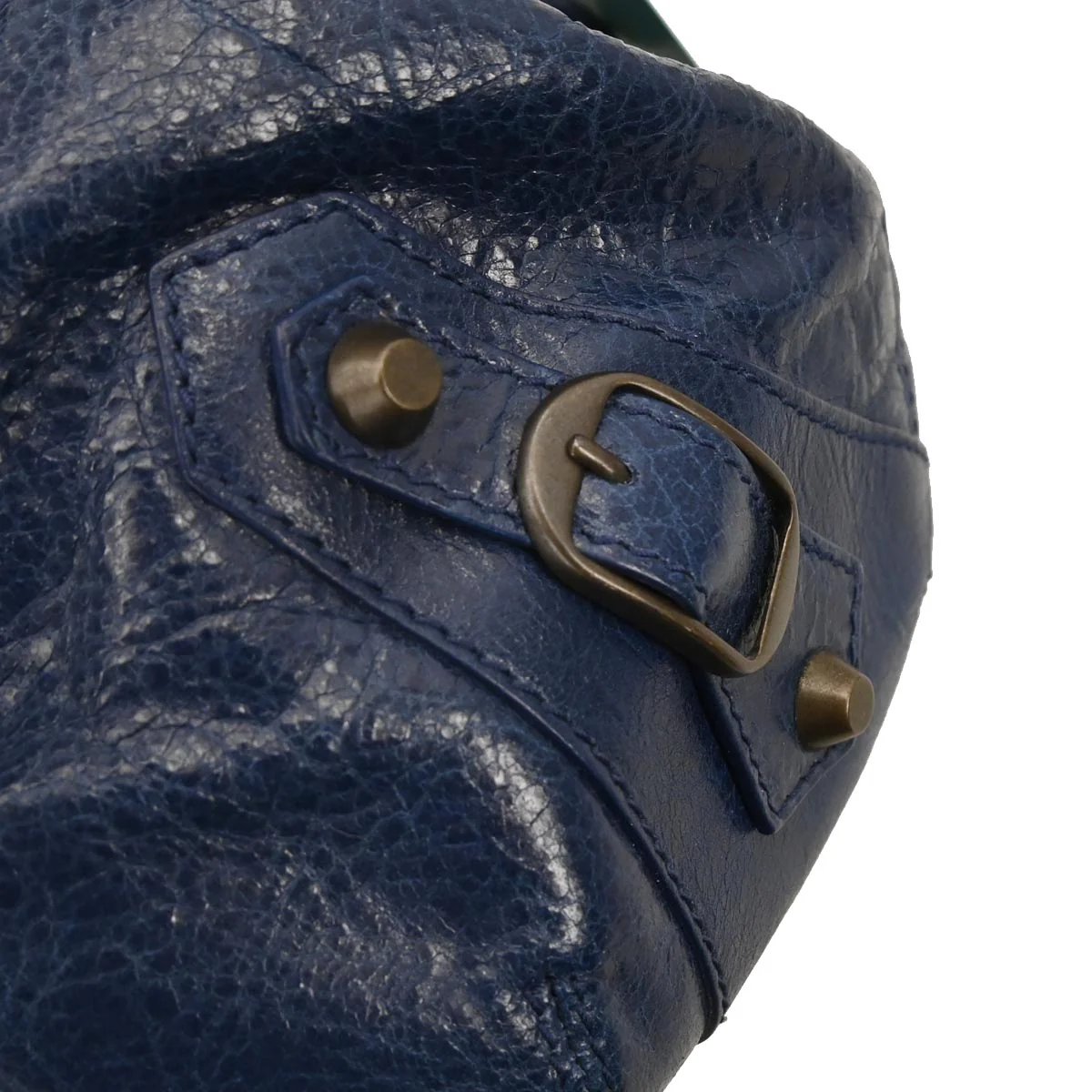 Balenciaga Blue Classic Mini Pompon 2way Shoulder Handbag - Image 5