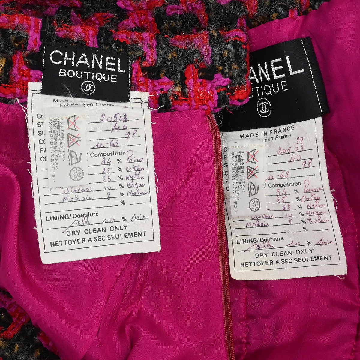 Chanel Setup Suit Collarless Jacket Skirt Pink #40 - Image 11