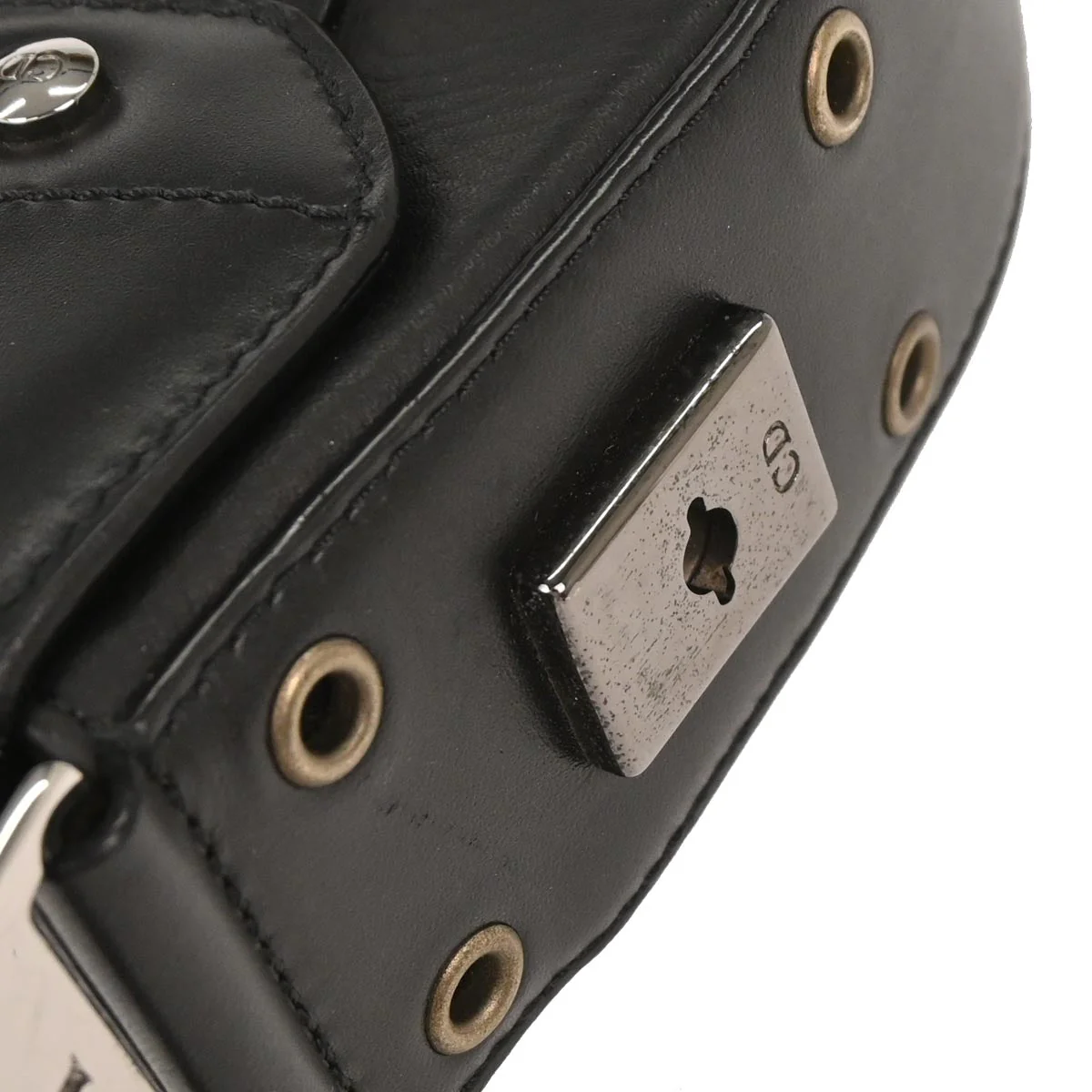 Christian Dior Black Leather Street Chic Columbus Shoulder Bag - Image 3